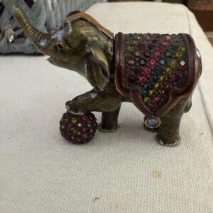 Jay Strongwater elephant box with jewels
